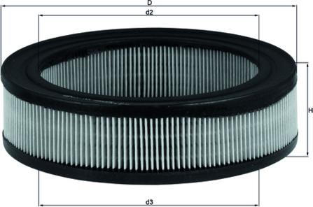 MAHLE LX 167 - Повітряний фільтр autozip.com.ua