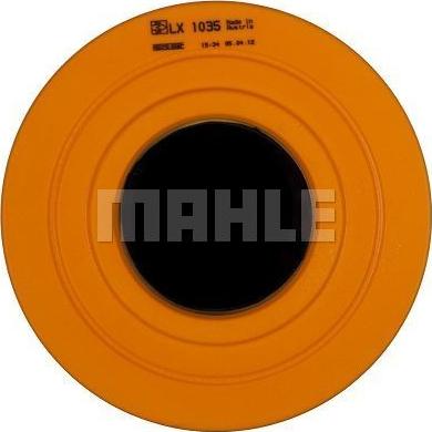 MAHLE LX 1035 - Повітряний фільтр autozip.com.ua