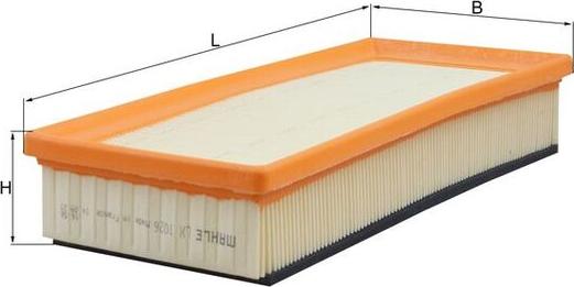 MAHLE LX 1026 - Повітряний фільтр autozip.com.ua