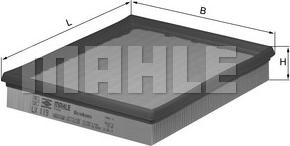 MAHLE LX 119 - Повітряний фільтр autozip.com.ua