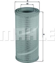 MAHLE LX 1142 - Повітряний фільтр autozip.com.ua