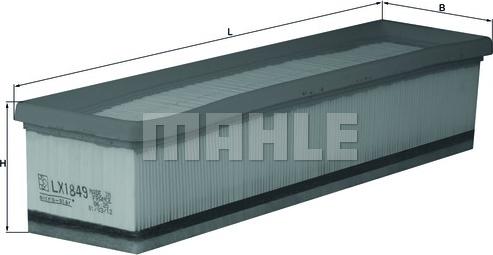 MAHLE LX 1849 - Повітряний фільтр autozip.com.ua