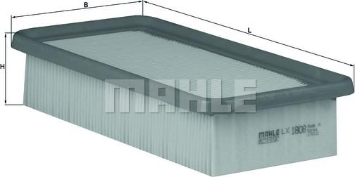 MAHLE LX 1808 - Повітряний фільтр autozip.com.ua