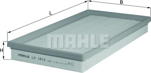 MAHLE LX 1818 - Повітряний фільтр autozip.com.ua