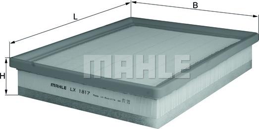 MAHLE LX 1817 - Повітряний фільтр autozip.com.ua