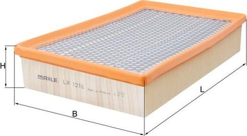 MAHLE LX 1216 - Повітряний фільтр autozip.com.ua