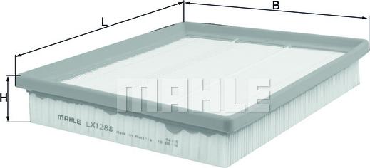 MAHLE LX 1288 - Повітряний фільтр autozip.com.ua