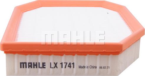 MAHLE LX 1741 - Повітряний фільтр autozip.com.ua