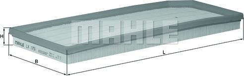 MAHLE LX 1751 - Повітряний фільтр autozip.com.ua