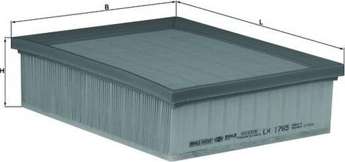 MAHLE LX 1765 - Повітряний фільтр autozip.com.ua