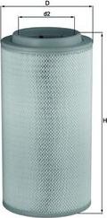 MAHLE LX 1734 - Повітряний фільтр autozip.com.ua