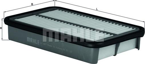 MAHLE LX 807 - Повітряний фільтр autozip.com.ua