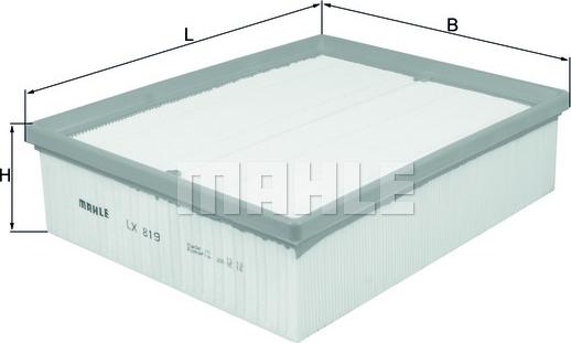 MAHLE LX 819 - Повітряний фільтр autozip.com.ua