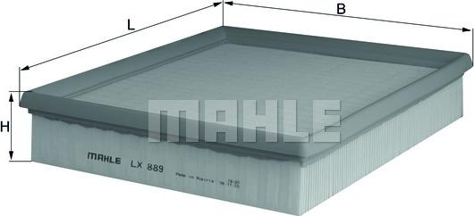 MAHLE LX 889 - Повітряний фільтр autozip.com.ua