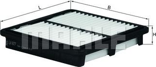 MAHLE LX 877 - Повітряний фільтр autozip.com.ua