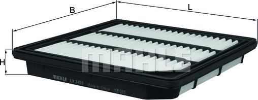 MAHLE LX 3455 - Повітряний фільтр autozip.com.ua