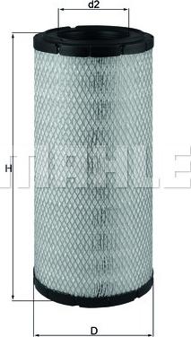 MAHLE LX 3596 - Повітряний фільтр autozip.com.ua