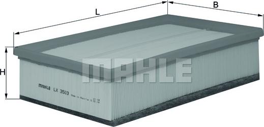 MAHLE LX 3503 - Повітряний фільтр autozip.com.ua