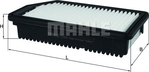 MAHLE LX 3538 - Повітряний фільтр autozip.com.ua