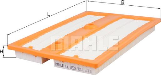 MAHLE LX 3525 - Повітряний фільтр autozip.com.ua