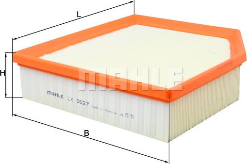 MAHLE LX 3527 - Повітряний фільтр autozip.com.ua