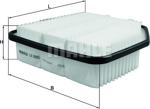 MAHLE LX 3005 - Повітряний фільтр autozip.com.ua