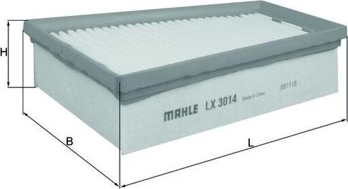 MAHLE LX 3014 - Повітряний фільтр autozip.com.ua