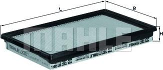 MAHLE LX 307 - Повітряний фільтр autozip.com.ua