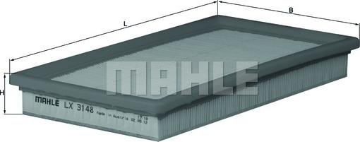 MAHLE LX 3148 - Повітряний фільтр autozip.com.ua