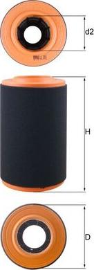 MAHLE LX 3353 - Повітряний фільтр autozip.com.ua
