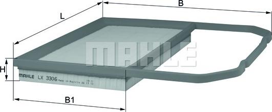 MAHLE LX 3306 - Повітряний фільтр autozip.com.ua