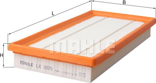 MAHLE LX 3370 - Повітряний фільтр autozip.com.ua