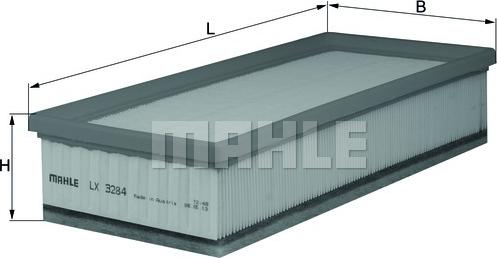 MAHLE LX 3284 - Повітряний фільтр autozip.com.ua