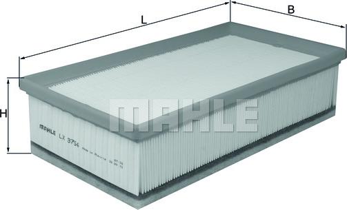 MAHLE LX 3754 - Повітряний фільтр autozip.com.ua