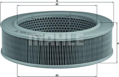 MAHLE LX 264 - Повітряний фільтр autozip.com.ua