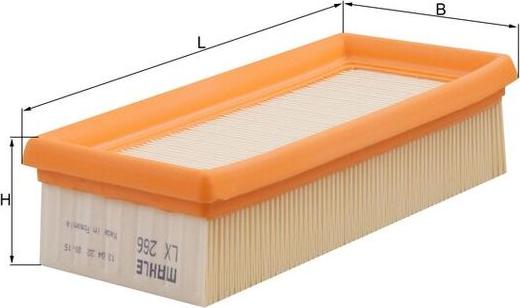 MAHLE LX 266 - Повітряний фільтр autozip.com.ua