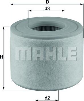 MAHLE LX 2607/2 - Повітряний фільтр autozip.com.ua