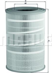 MAHLE LX 2068 - Повітряний фільтр autozip.com.ua