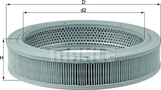MAHLE LX 208 - Повітряний фільтр autozip.com.ua
