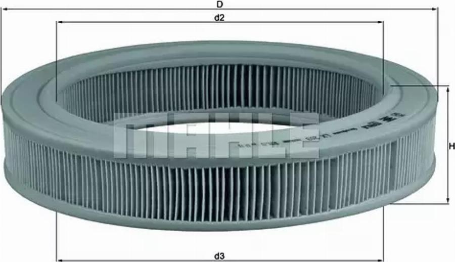 MAHLE LX 203 - Повітряний фільтр autozip.com.ua