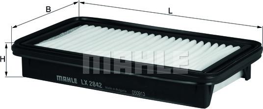 MAHLE LX 2842 - Повітряний фільтр autozip.com.ua