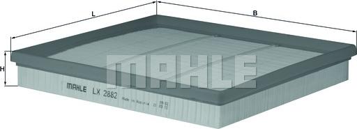 MAHLE LX 2882 - Повітряний фільтр autozip.com.ua
