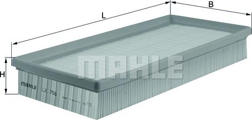 MAHLE LX 756 - Повітряний фільтр autozip.com.ua