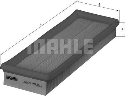MAHLE LX 704/1 - Повітряний фільтр autozip.com.ua