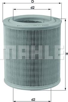 MAHLE LX 706 - Повітряний фільтр autozip.com.ua