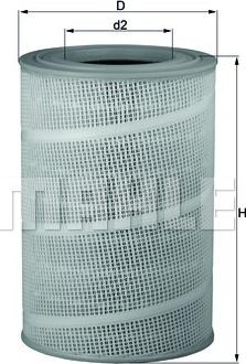 MAHLE LX 714 - Повітряний фільтр autozip.com.ua