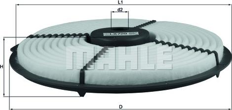 MAHLE LX 729 - Повітряний фільтр autozip.com.ua