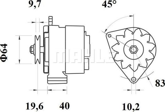 MAHLE MG 94 - Генератор autozip.com.ua
