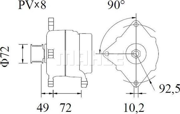 MAHLE MG 952 - Генератор autozip.com.ua