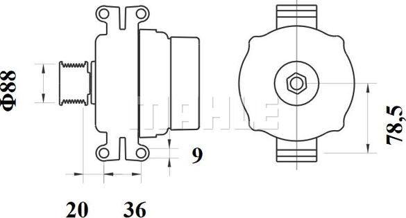 MAHLE MG 935 - Генератор autozip.com.ua